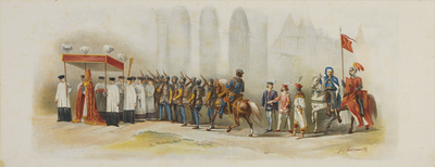 29155 Derde blad van de maskerade van de studenten van het Utrechtsch Studenten Corps op 27 juni 1876, ter gelegenheid ...